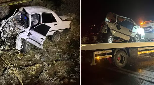 The driver of the overturned car in Kahramanmaraş and his wife died.