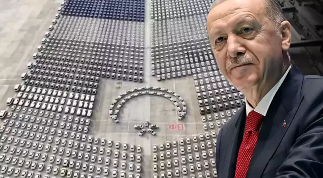 Erdoğan distributed them in a ceremony! 9,200 vehicles were captured in a single frame like this.