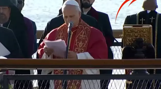 The striking image from the ceremony in Iznik.