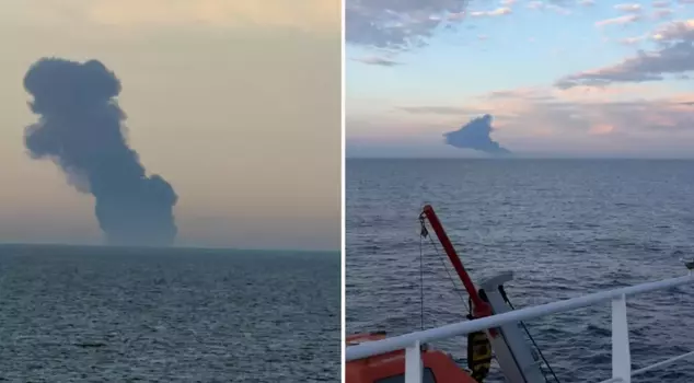 Explosion on the tanker named Kairos off the coast of Kocaeli.