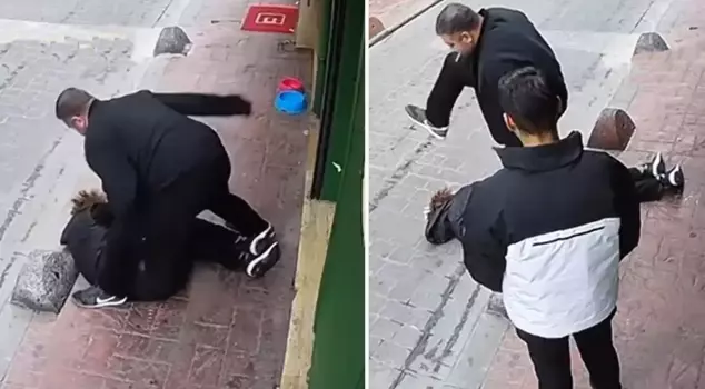 He beat him to a pulp, then went to the police station and turned himself in.