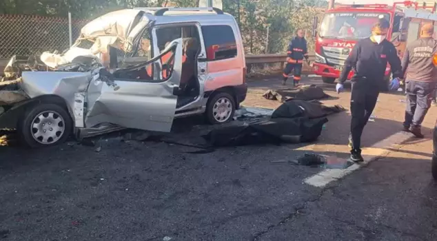 A light commercial vehicle collided with a truck on the highway; 3 dead, 3 injured.