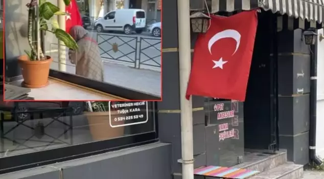Seeing the Turkish flag, he warmed hearts with his actions.