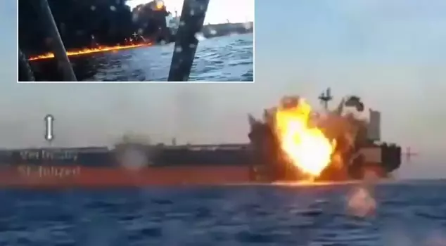 Ukraine shared the moment of the attack on two ships in the Black Sea.