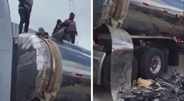 Raid on fuel tanker in Venezuela: 500 kilos of cocaine seized in hidden compartments.