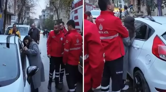 She left the baby in the car and also forgot the keys to the car and the apartment at home.