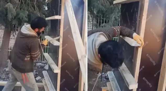 The contractor's reaction was harsh upon noticing what the master had done: 