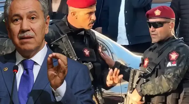 Support from Bülent Arınç for Barzani's visit, reaction to long-barreled security personnel.