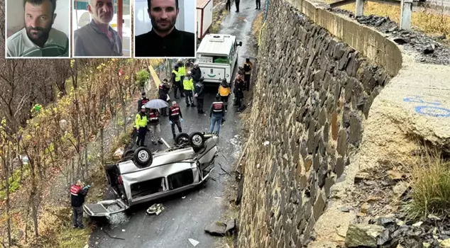 The truck crashed through the barriers and fell onto the lower road! Three people lost their lives.