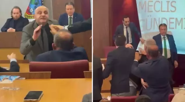 The municipal council meeting attended by university students got chaotic.