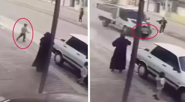 The child who was hit by the truck while crossing the street was seriously injured.