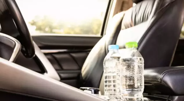 The overturned water bottle in the vehicle resulted in a bill of 500,000 TL.