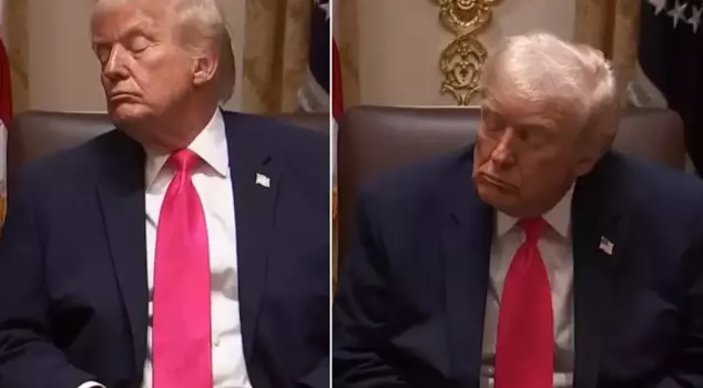 The world is talking about these images of Trump! He was left frozen in the cabinet.