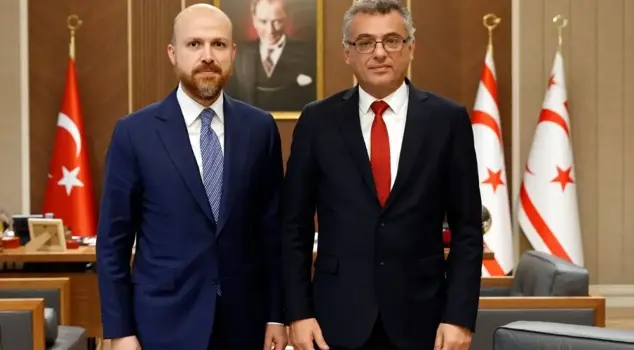 Surprise visit from Bilal Erdoğan! He met with the President of the Turkish Republic of Northern Cyprus.