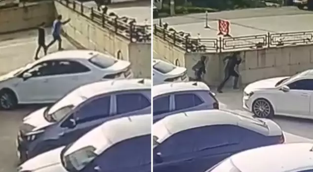 A spent bullet fell in the schoolyard in Izmit.