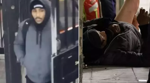 Event that caused an uproar in the subway! Set a sleeping man on fire and fled.