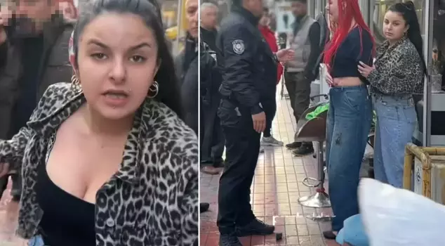 Two sisters wielding a knife attacked the press members.