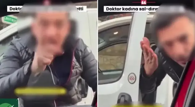 The thug who terrorized the female driver has been caught.