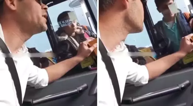 صور تدفئ القلوب! سائق الحافلة نال التصفيق بسبب ما فعله.