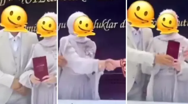 The female official who officiated the bride's wedding became a topic of controversy: very disrespectful.