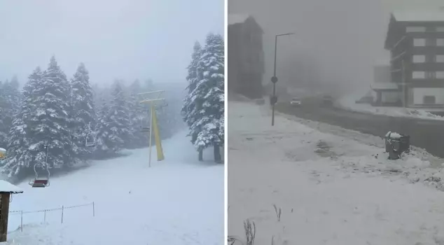 İstanbul'un yanı başında göz gözü görmüyor! Kar kalınlığı 18 santime ulaştı. 

ترجمة: 