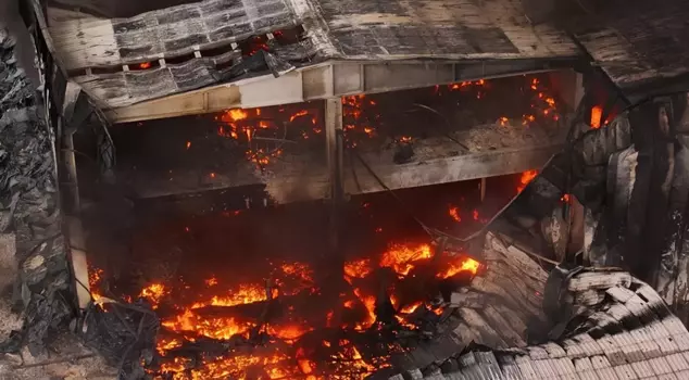 The factory that was burning fiercely has turned to ashes! One fire started before the other was over.