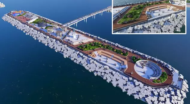 İstanbullular dikkat! Karaburun Sahili'ne mega proje geliyor cümlesinin Arapça tercümesi:

