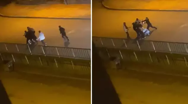 A young man in Karabük was brutally attacked by 4 people like this.