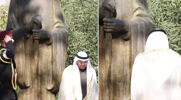 The President of the UAE, Al Nahyan, laid a wreath at the monument of the Turkish killer, Makarios III.