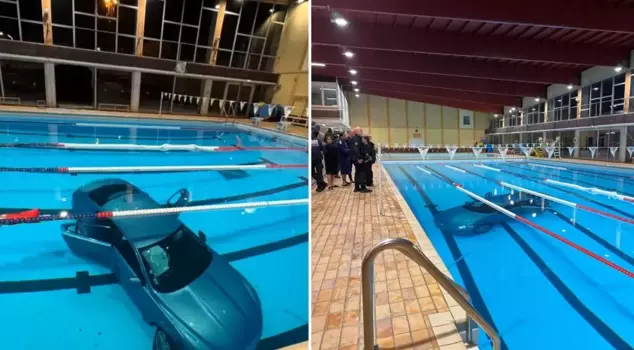 In France, a mother and her daughter painted the bottom of the pool.