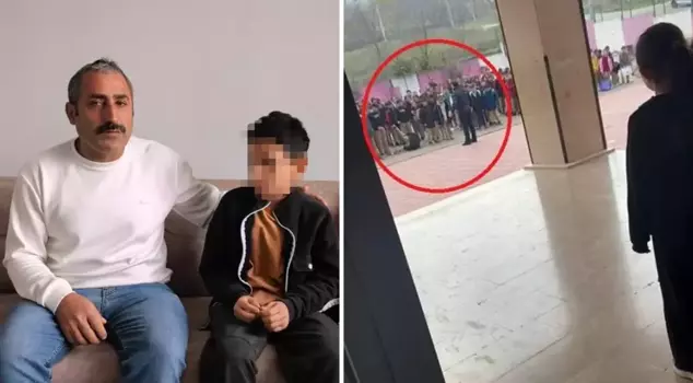 Okul müdürünün darp ettiği öğrencinin babası konuştu: Videoya bakınca... 

Перевод: Отец ученика, которого избил директор школы, высказался: 