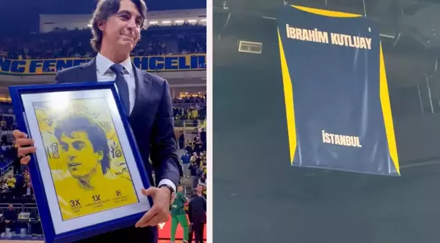 Фенербахче Беко вывесил форму Ибрагима Кутлуая в зале.