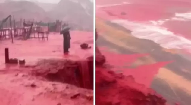 The reason has become clear! The world-famous island has turned red.