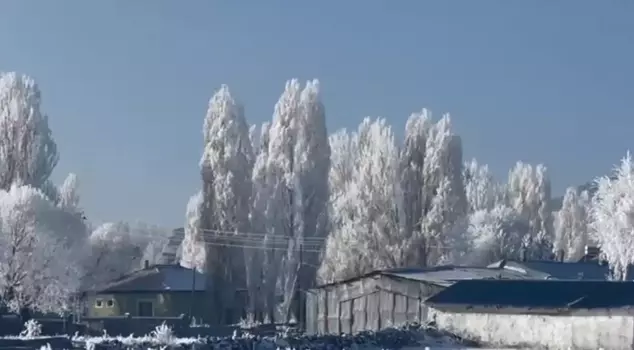 تركيا أبرد مكان! تحولت المنطقة إلى مدينة جليدية.