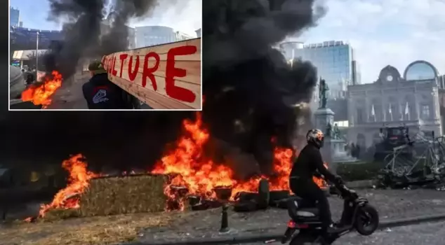 European streets are ablaze! Thousands of farmers protested the leaders' summit.