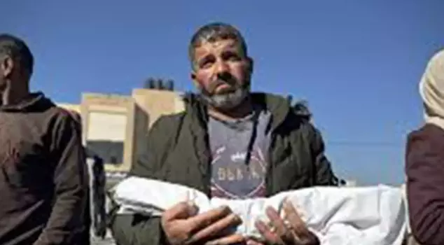 A one-month-old baby died in Gaza due to severe cold.