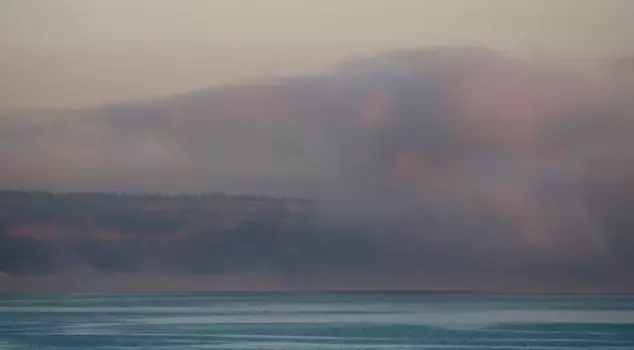 Чанаккале пролив из-за тумана был закрыт для движения в обоих направлениях.