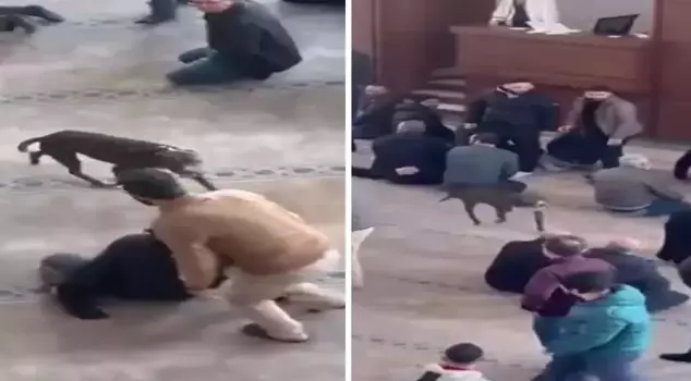 An action has been taken regarding the incident that caused moments of fear for the mosque congregation.