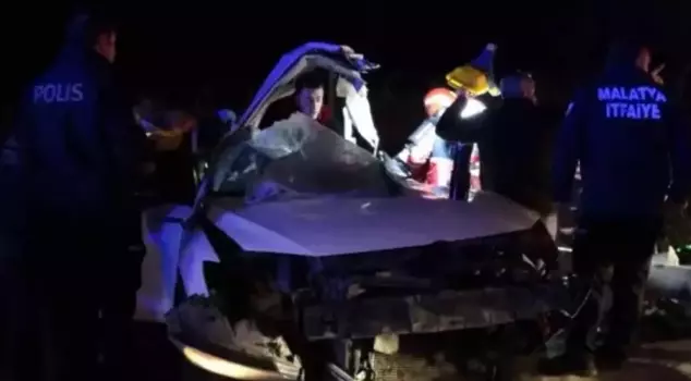 The vehicle that crashed into the pole crumpled like paper.