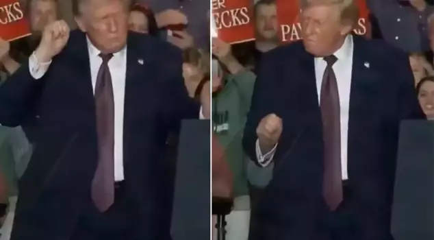 Trump's Christmas dance in North Carolina went viral.