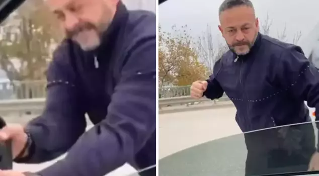 He cornered the council member, attacked his vehicle, and hurled insults.