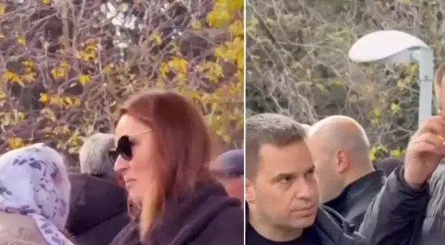 Pınar Altuğ's gesture did not go unnoticed! Controversial images from the funeral.