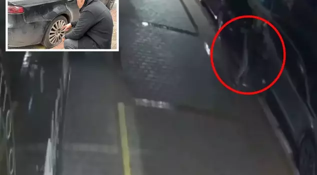 في ألانيا، تم قطع إطارات حوالي 20 سيارة في كاميرا المراقبة.