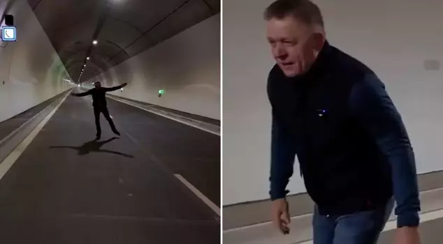 Посмотрите, что премьер-министр сделал перед открытием самого длинного туннеля в стране.