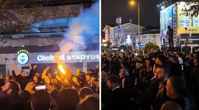 Фанаты Фенербахче поддержали Садеттина Сарана! Они собрались перед стадионом.