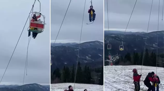 Seventy-eight people trapped on a ski lift in Ukraine have been rescued.