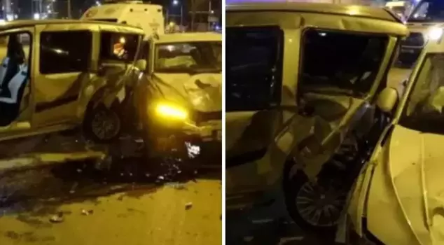 The vehicles ended up like this, but not even their noses bled.