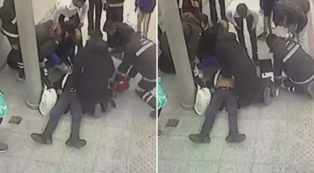 While waiting for the train, his heart stopped; the healthcare worker raced against the seconds.