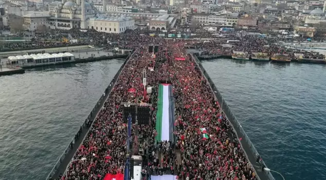 Большая акция в поддержку Палестины на мосту Галата! Вот дороги, которые будут закрыты.