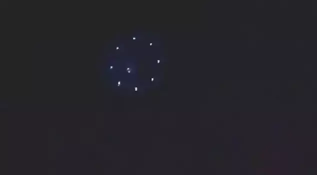 Two friends spotted a mysterious object in the sky in the Güdül district of Ankara.